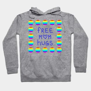 Free Mom Hugs with Rainbow Polka Dots Hoodie